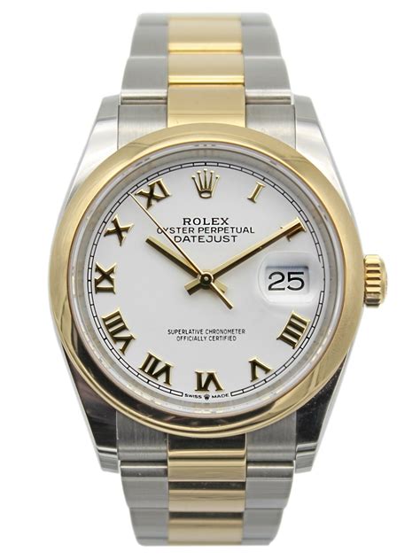 rolex datejust 36mm two tone oyster bracelet|rolex datejust 36 stainless steel.